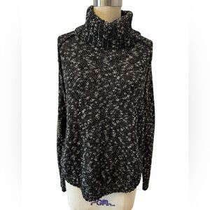 Lucky Brand Black and White Turtle Neck Sweater